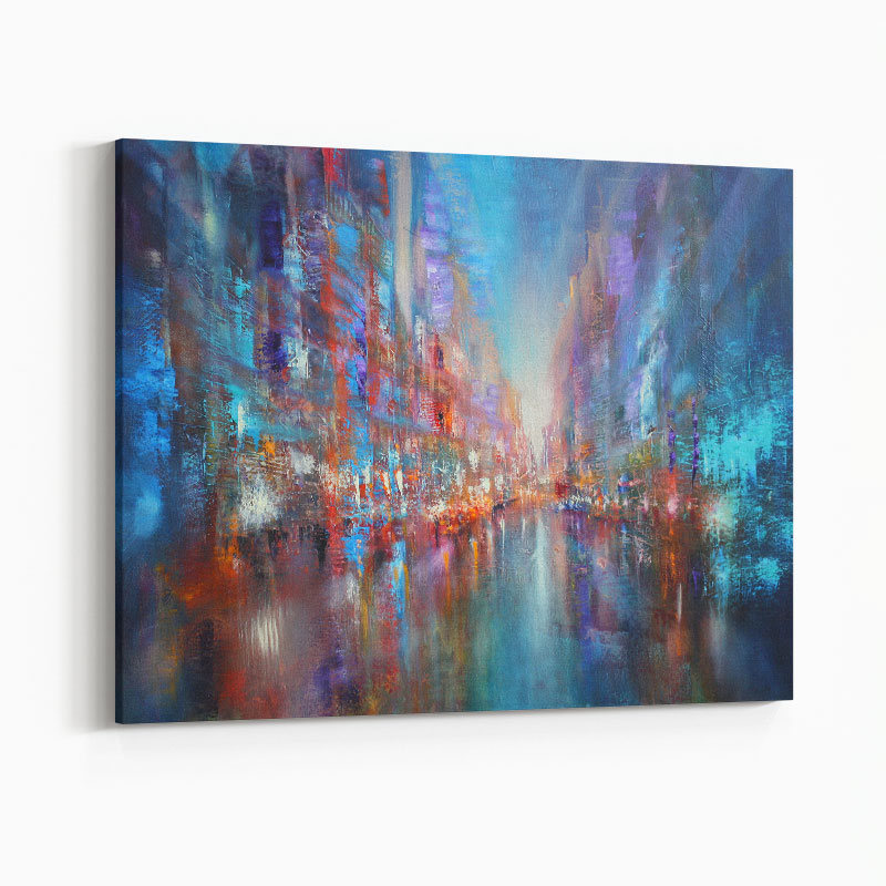 The Blue City Abstract Art Print