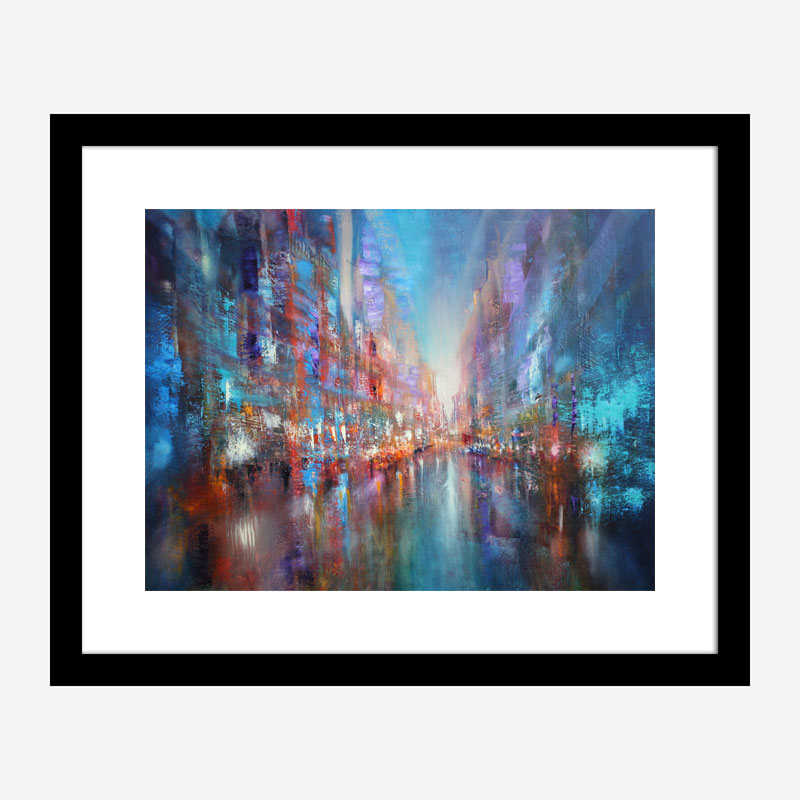 The Blue City Abstract Art Print