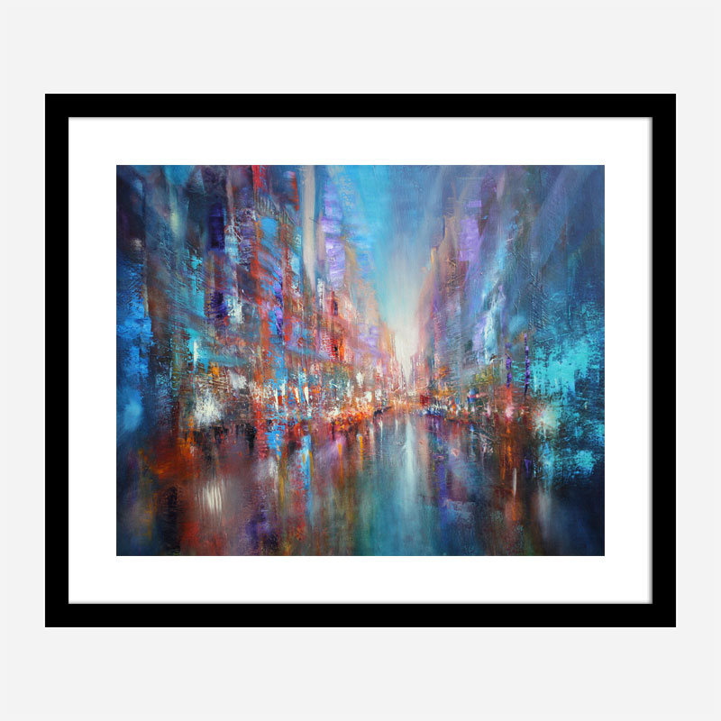 The Blue City Abstract Art Print