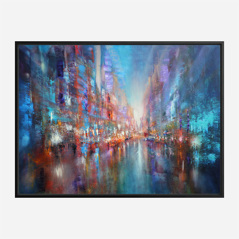 The Blue City Abstract Art Print