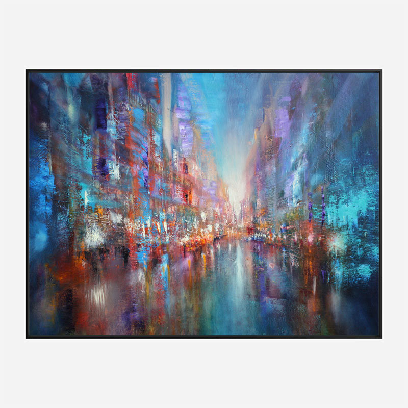 The Blue City Abstract Art Print