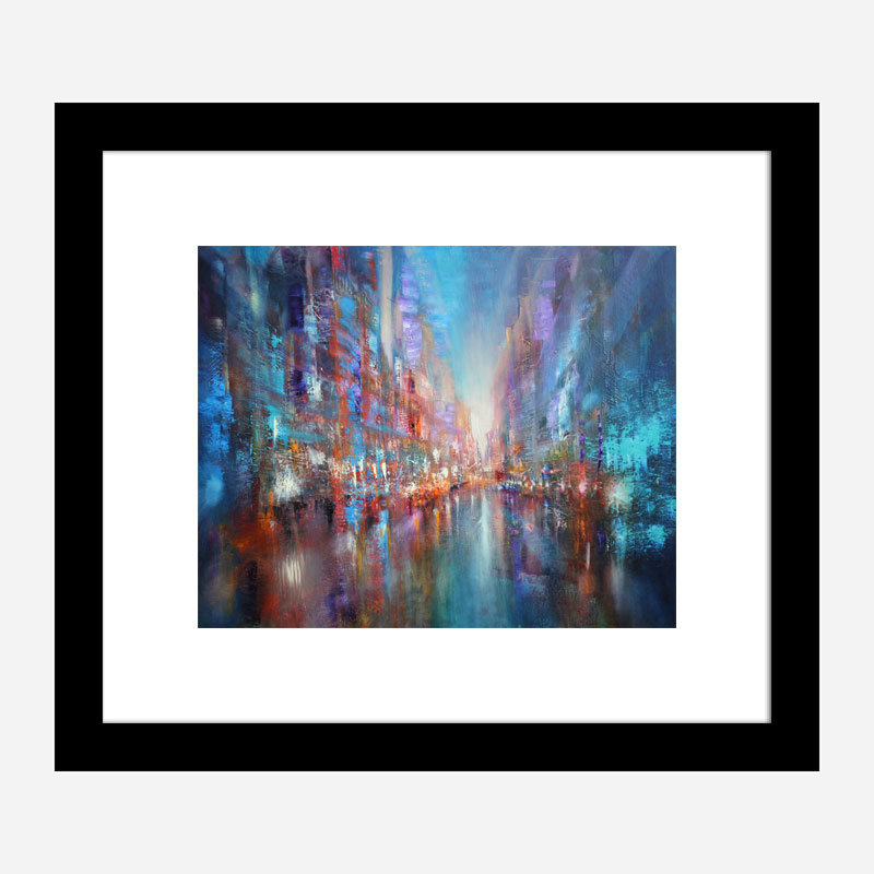 The Blue City Abstract Art Print