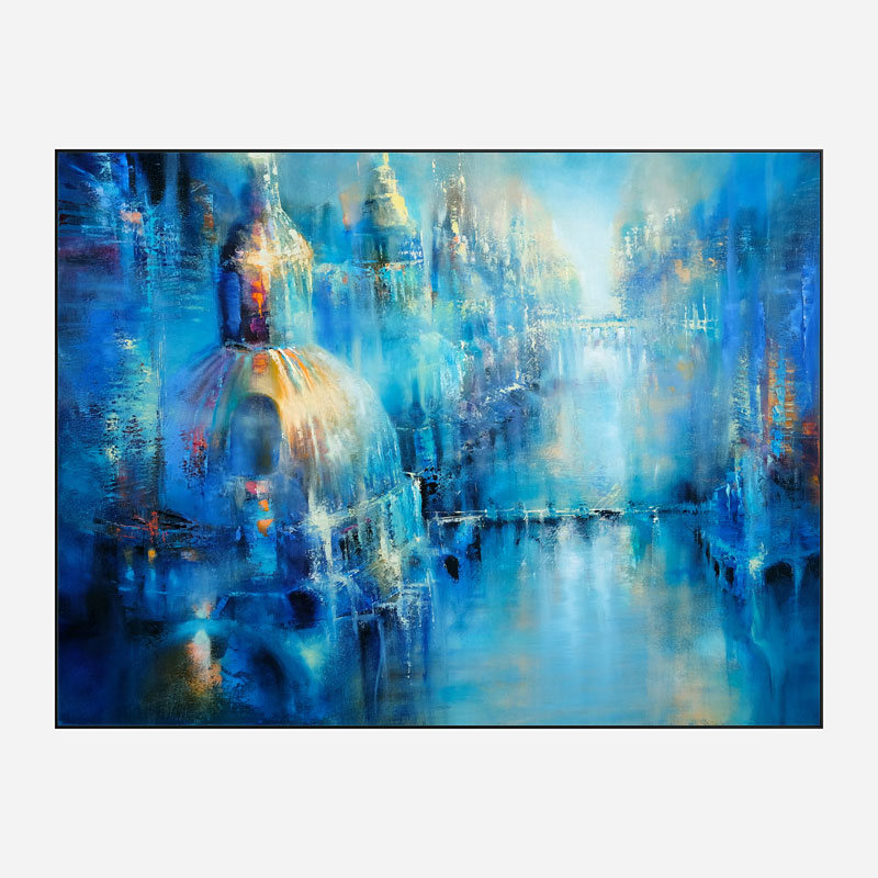 The Old Town Abstract Art Print