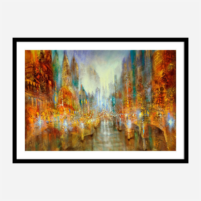 City of Lights Abstract Art Print