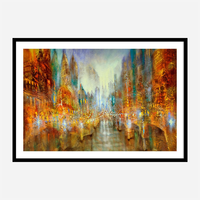 City of Lights Abstract Art Print