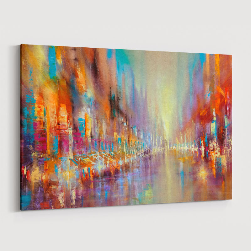 Street Life Abstract Art Print