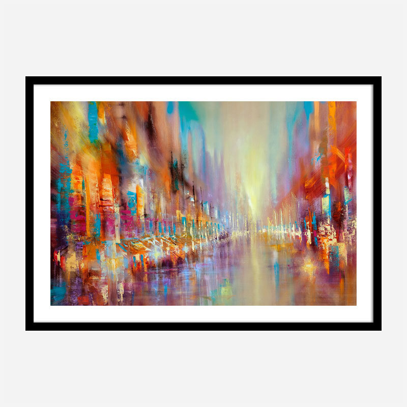 Street Life Abstract Art Print