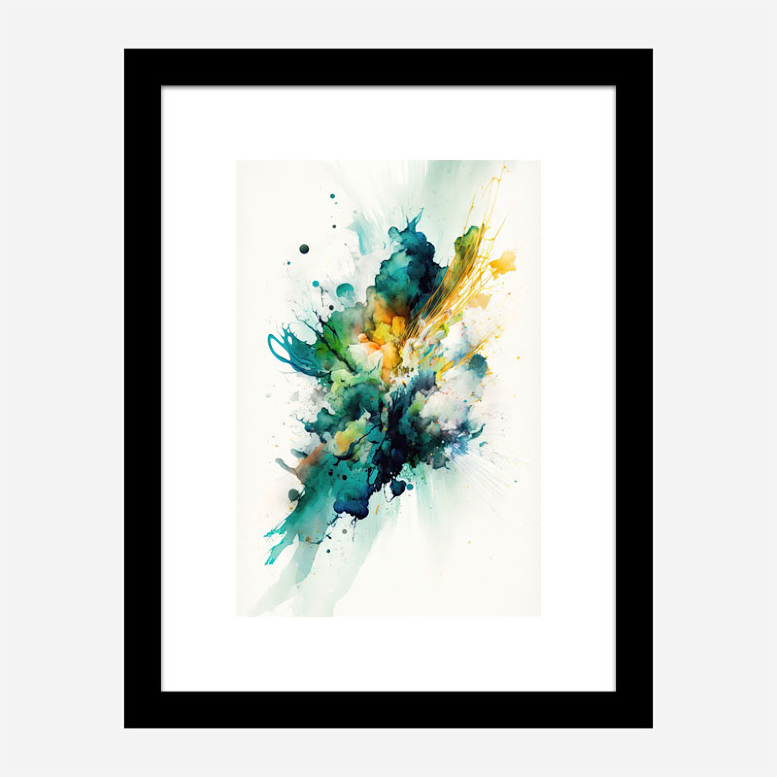 Ink Splash Abstract 18 Art Print