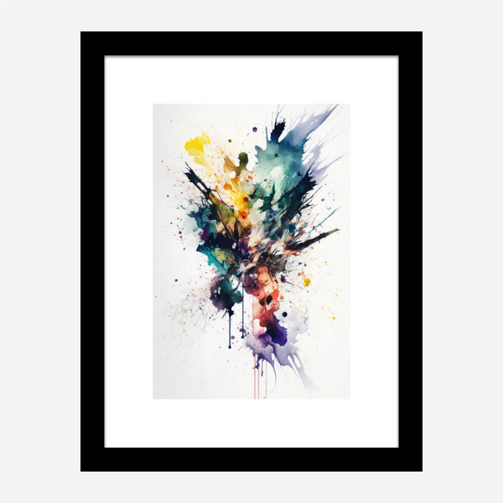Ink Splash Abstract 34 Art Print