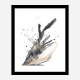 Black Ink & Gold Abstract Art Print Black Ink & Gold Abstract Art Print