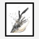 Black Ink & Gold Abstract Art Print Black Ink & Gold Abstract Art Print