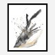 Black Ink & Gold Abstract Art Print Black Ink & Gold Abstract Art Print