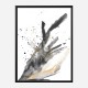 Black Ink & Gold Abstract Art Print Black Ink & Gold Abstract Art Print