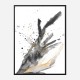 Black Ink & Gold Abstract Art Print Black Ink & Gold Abstract Art Print