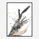 Black Ink & Gold Abstract Art Print Black Ink & Gold Abstract Art Print