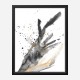 Black Ink & Gold Abstract Art Print Black Ink & Gold Abstract Art Print