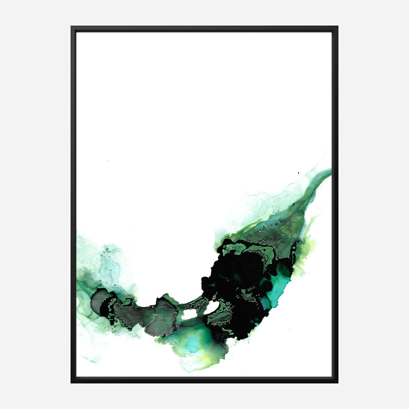 Green Drops Abstract Art Print Green Drops Abstract Art Print