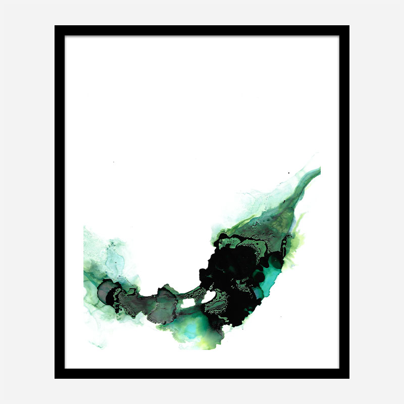 Green Drops Abstract Art Print Green Drops Abstract Art Print