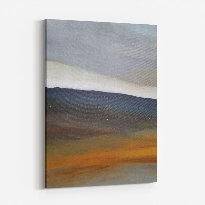 Landscape Blue and Yellow Abstract Art Print Landscape Blue and Yellow Abstract Art Print