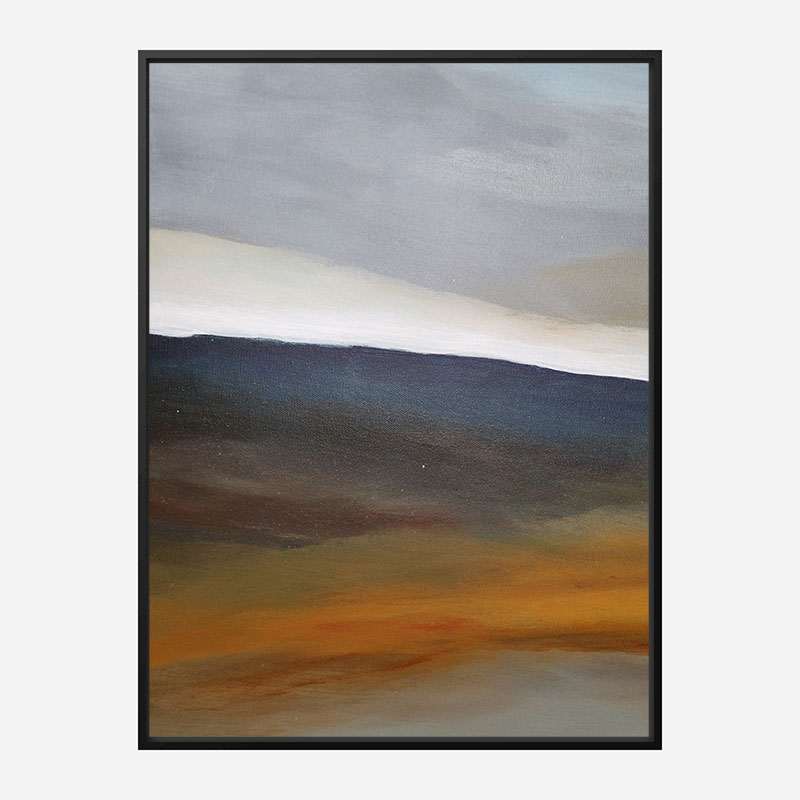 Landscape Blue and Yellow Abstract Art Print