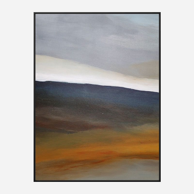 Landscape Blue and Yellow Abstract Art Print Landscape Blue and Yellow Abstract Art Print