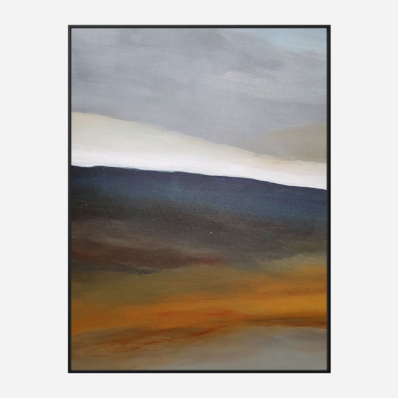 Landscape Blue and Yellow Abstract Art Print Landscape Blue and Yellow Abstract Art Print
