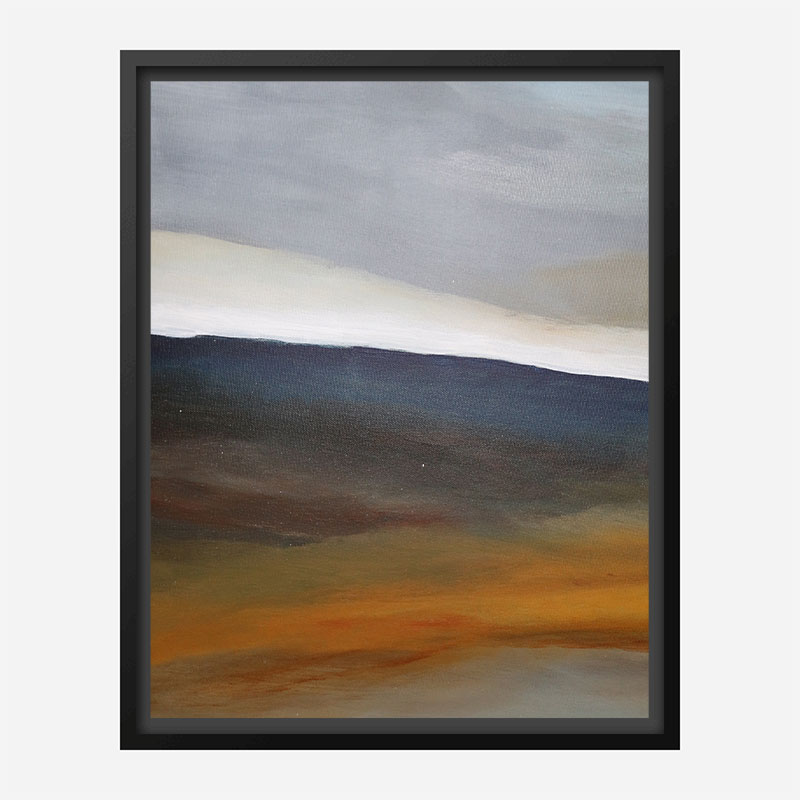 Landscape Blue and Yellow Abstract Art Print Landscape Blue and Yellow Abstract Art Print