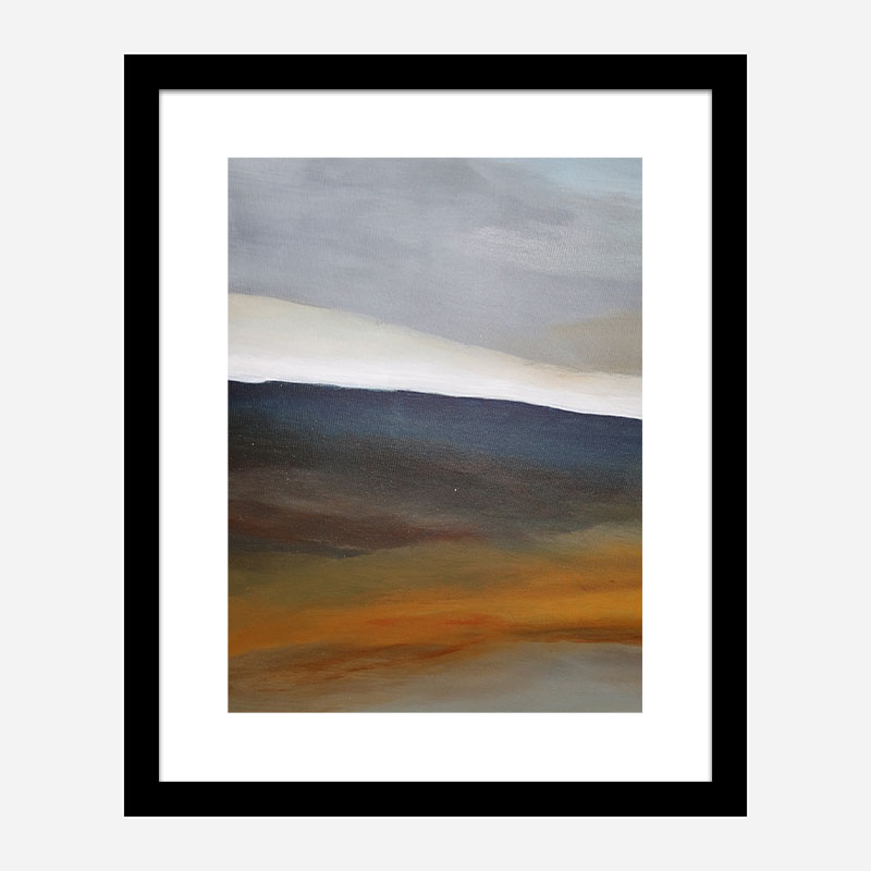 Landscape Blue and Yellow Abstract Art Print Landscape Blue and Yellow Abstract Art Print
