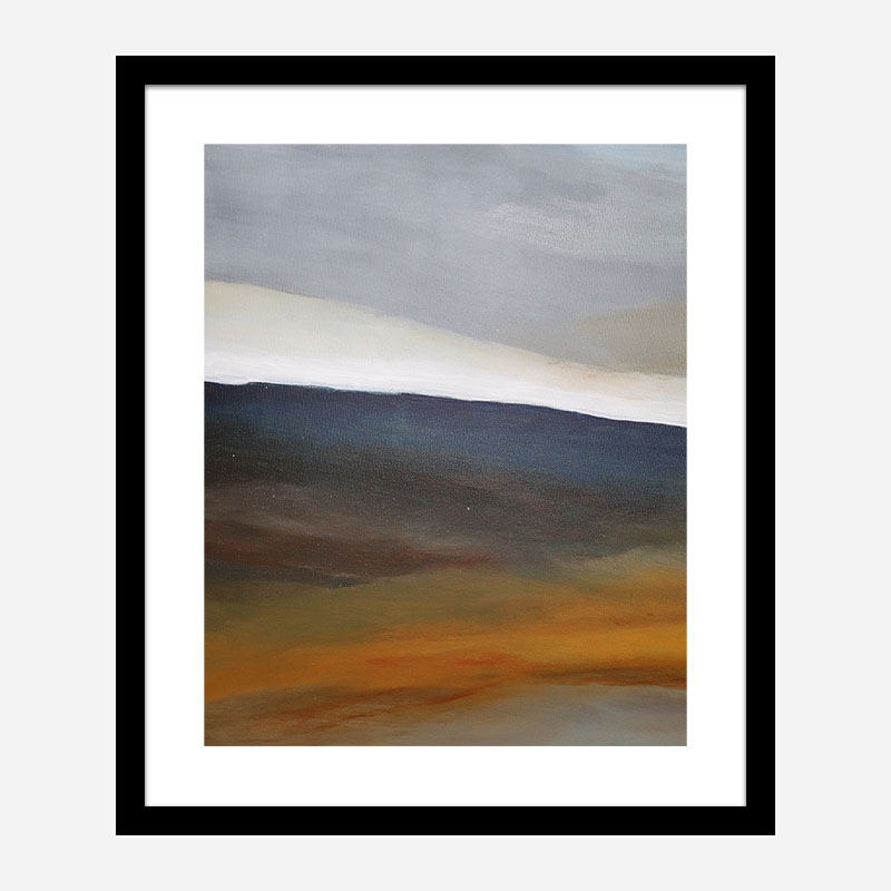 Landscape Blue and Yellow Abstract Art Print Landscape Blue and Yellow Abstract Art Print