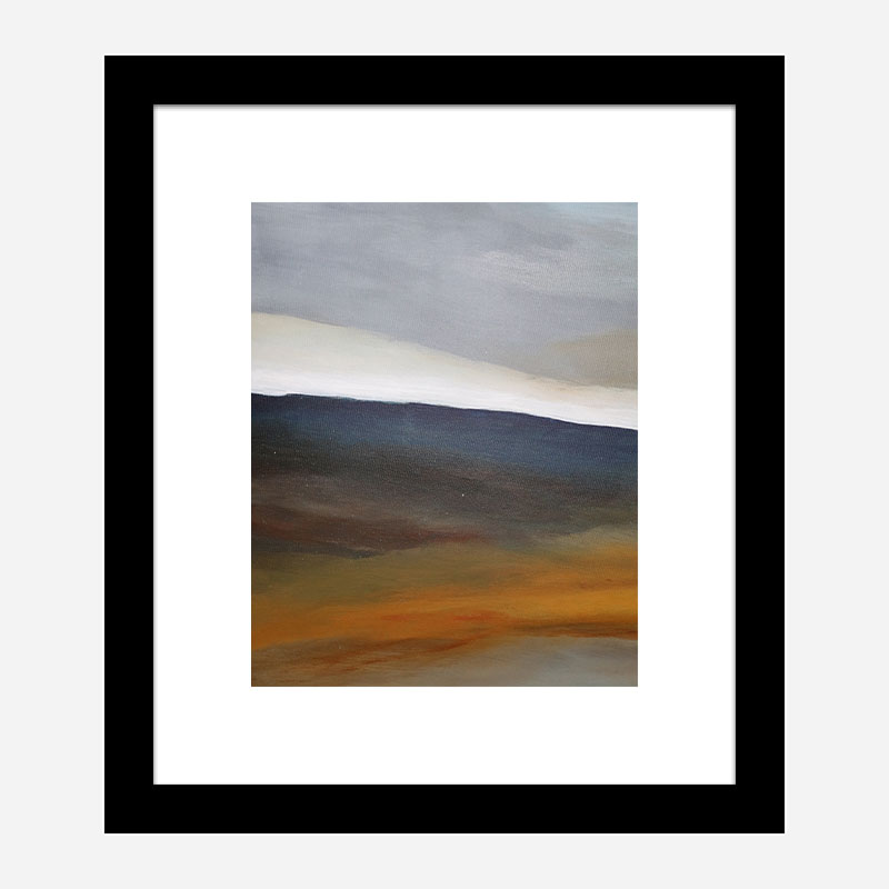Landscape Blue and Yellow Abstract Art Print Landscape Blue and Yellow Abstract Art Print