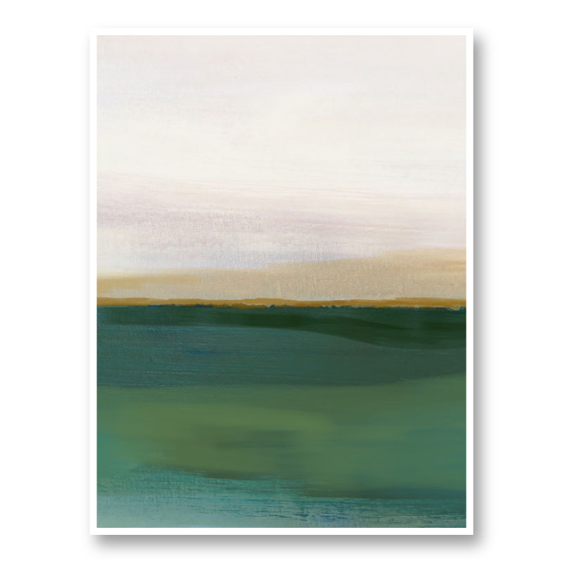 The Green Landscape Abstract Art Print