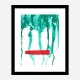 Green Rain Abstract Art Print Green Rain Abstract Art Print