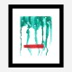 Green Rain Abstract Art Print Green Rain Abstract Art Print