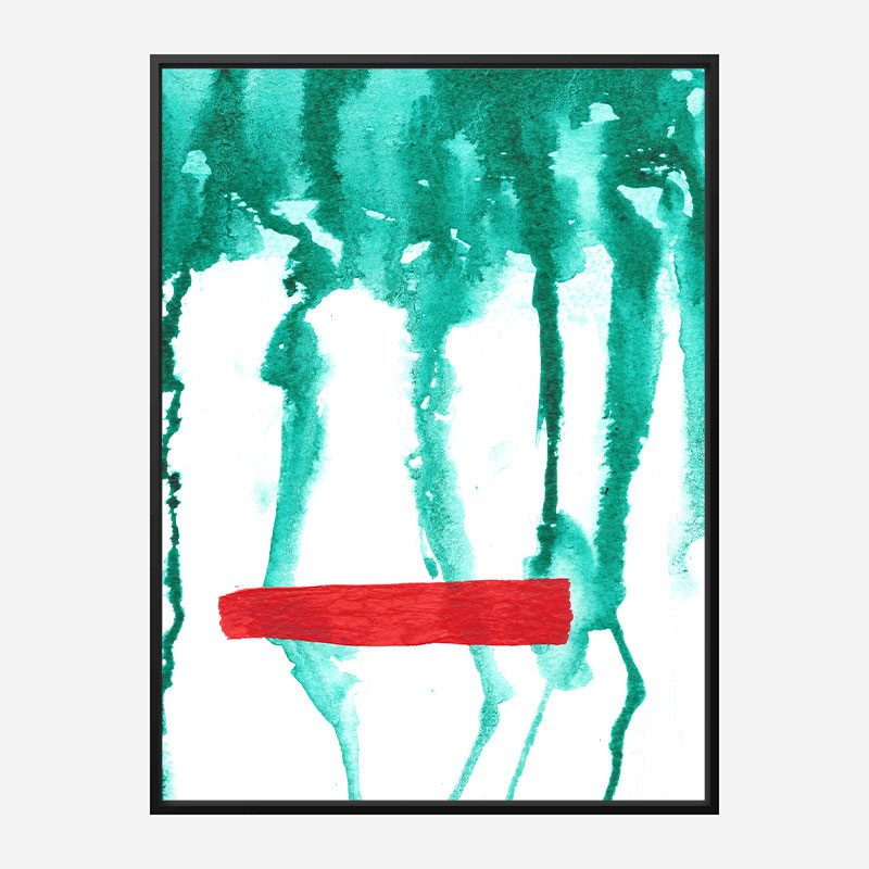 Green Rain Abstract Art Print Green Rain Abstract Art Print