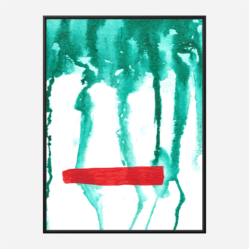 Green Rain Abstract Art Print Green Rain Abstract Art Print