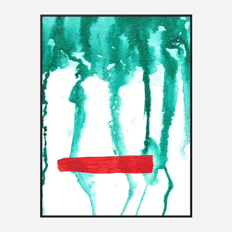 Green Rain Abstract Art Print Green Rain Abstract Art Print