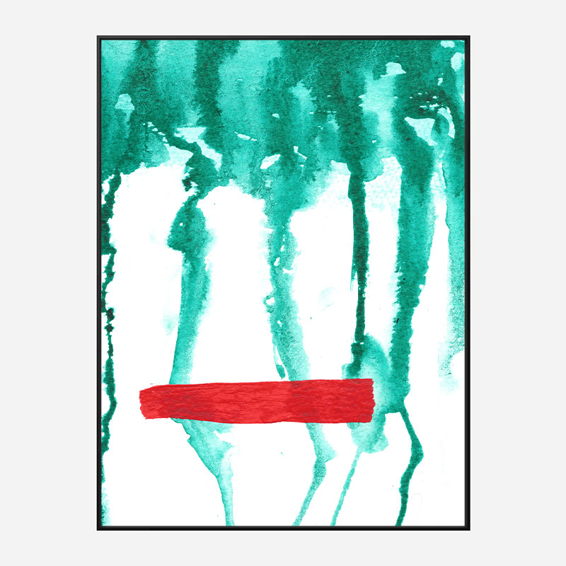 Green Rain Abstract Art Print Green Rain Abstract Art Print