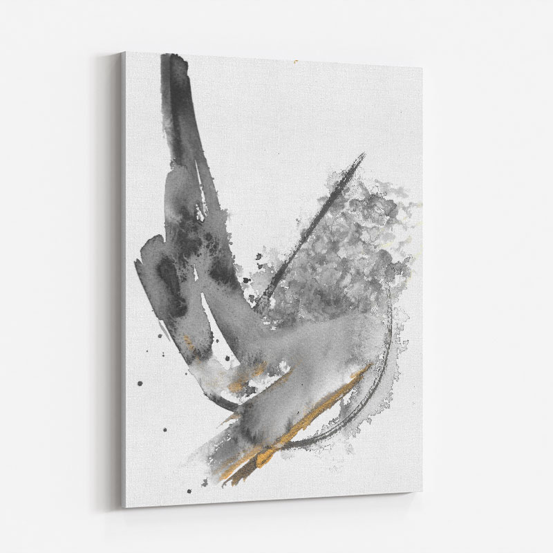 Water & Gold Ink Abstract Art Print Water & Gold Ink Abstract Art Print