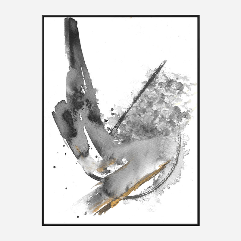 Water & Gold Ink Abstract Art Print Water & Gold Ink Abstract Art Print
