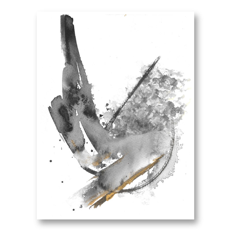 Water & Gold Ink Abstract Art Print Water & Gold Ink Abstract Art Print