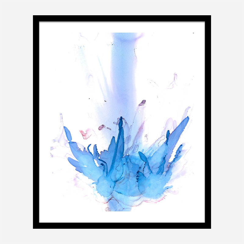 Blue Petals Abstract Art Print Blue Petals Abstract Art Print