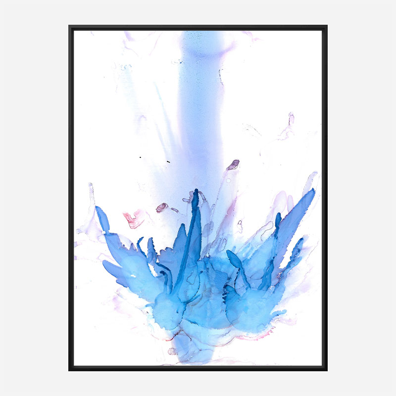 Blue Petals Abstract Art Print
