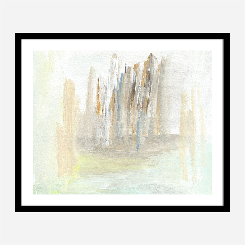 Beige Skyline Abstract Art Print