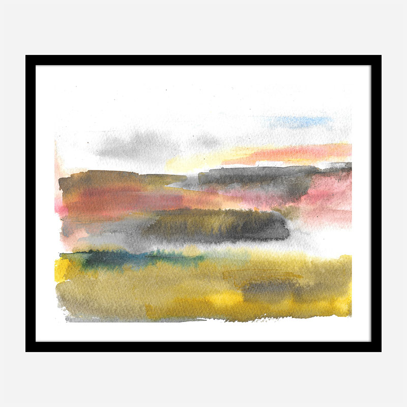 Pink Sky at Night Abstract Art Print Pink Sky at Night Abstract Art Print