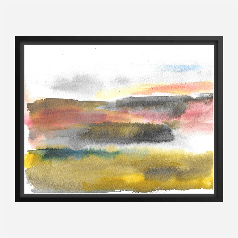 Pink Sky at Night Abstract Art Print Pink Sky at Night Abstract Art Print