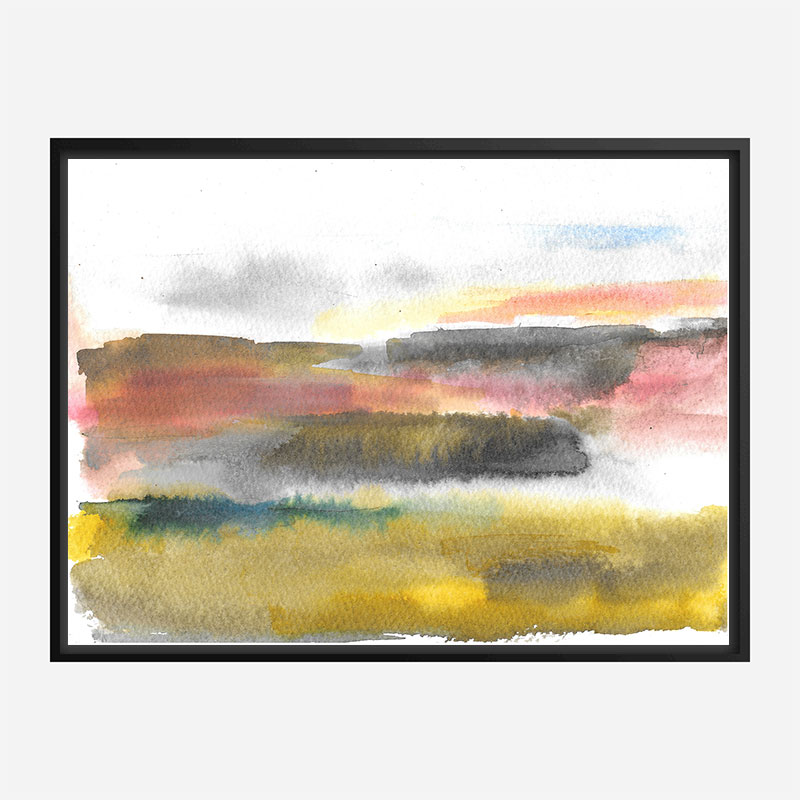 Pink Sky at Night Abstract Art Print Pink Sky at Night Abstract Art Print