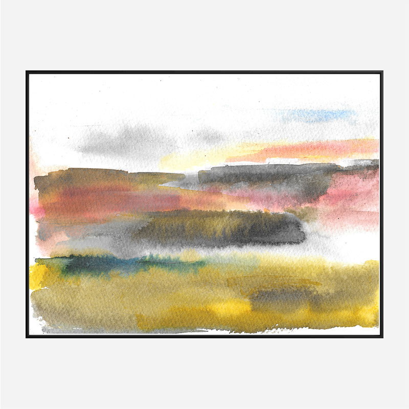 Pink Sky at Night Abstract Art Print Pink Sky at Night Abstract Art Print