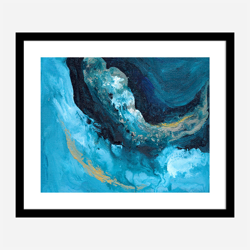 Lost In Blue Abstract Art Print Lost In Blue Abstract Art Print