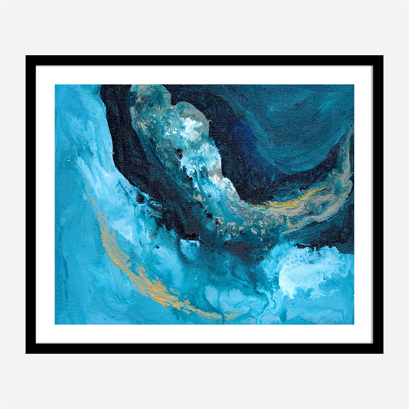 Lost In Blue Abstract Art Print