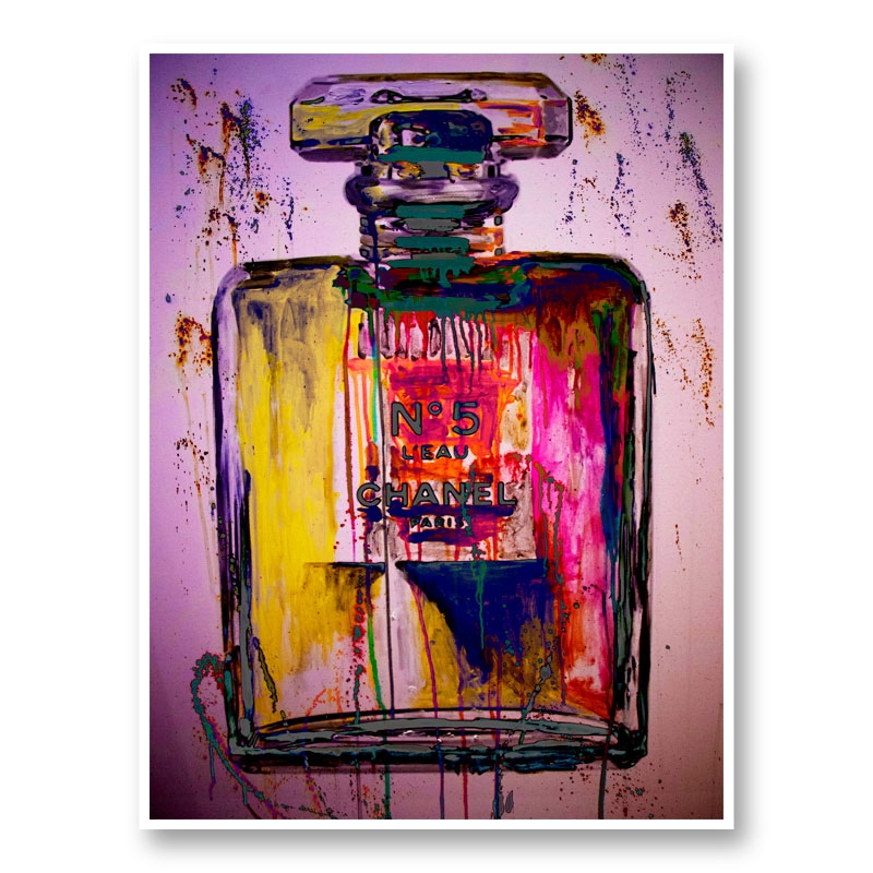 Chanel No 5 Fluro Art Print Chanel No 5 Fluro Art Print